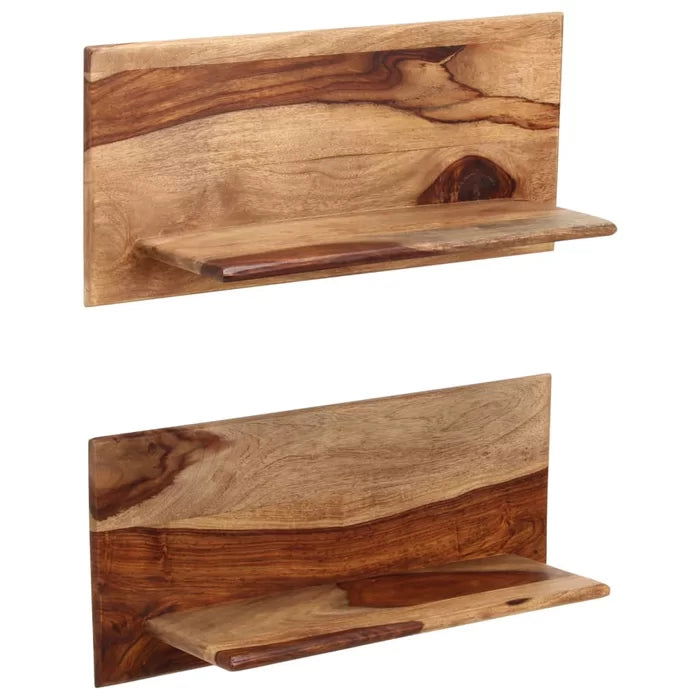 Sheesham Solid Wood Floating Shelf (Set of 2) - Furnishiaa -  -